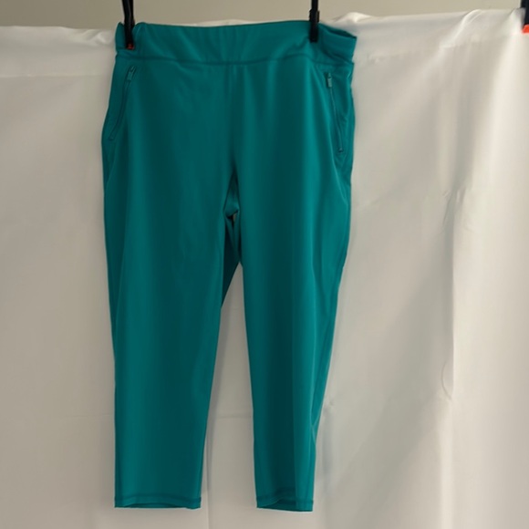 Chicos Zenergy 2 Piece Teal Suit. Jacket Size 2; Ankle Length Pants (Size 1.5) - Picture 2 of 3
